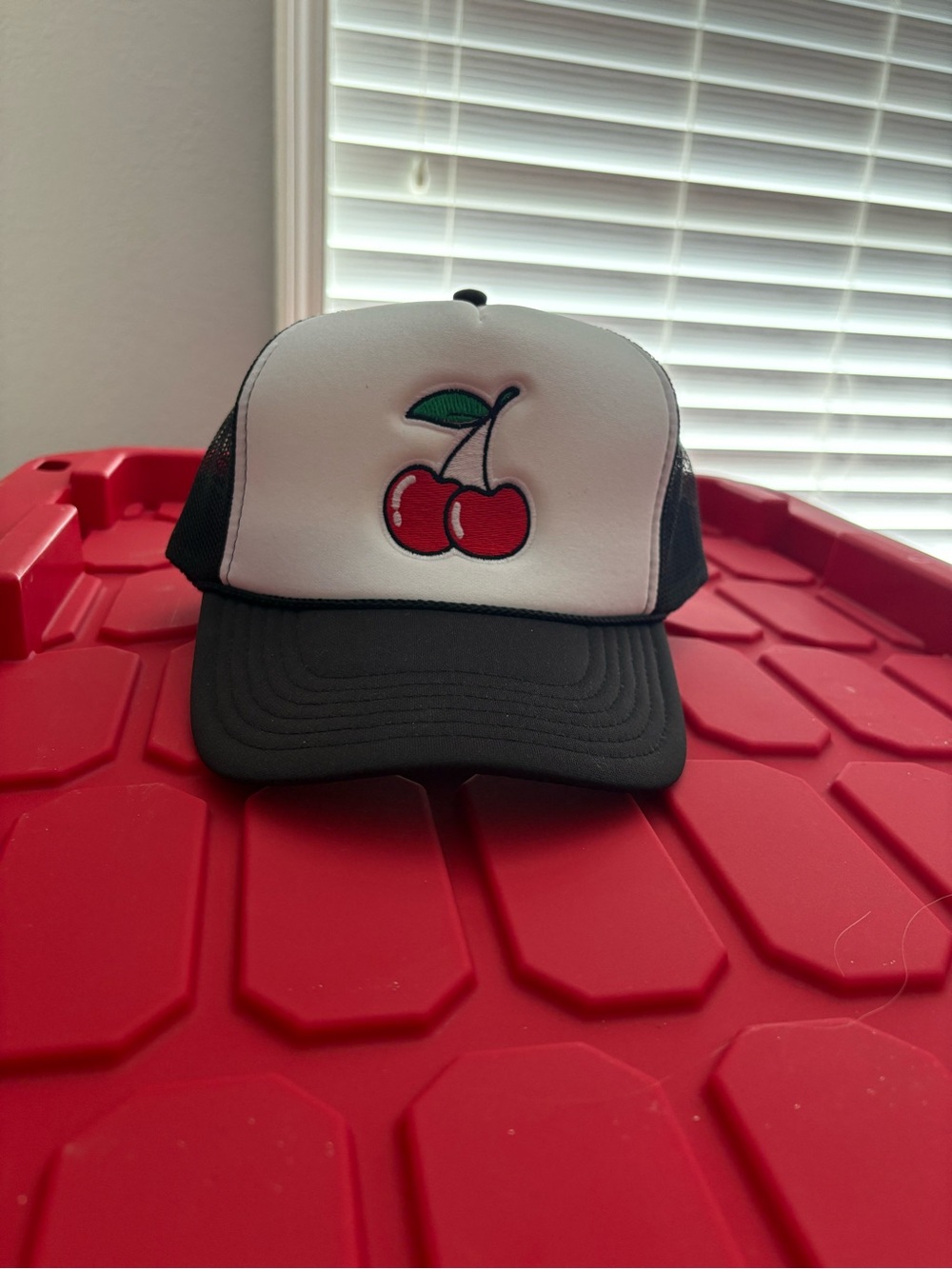 Cherry trucker hat